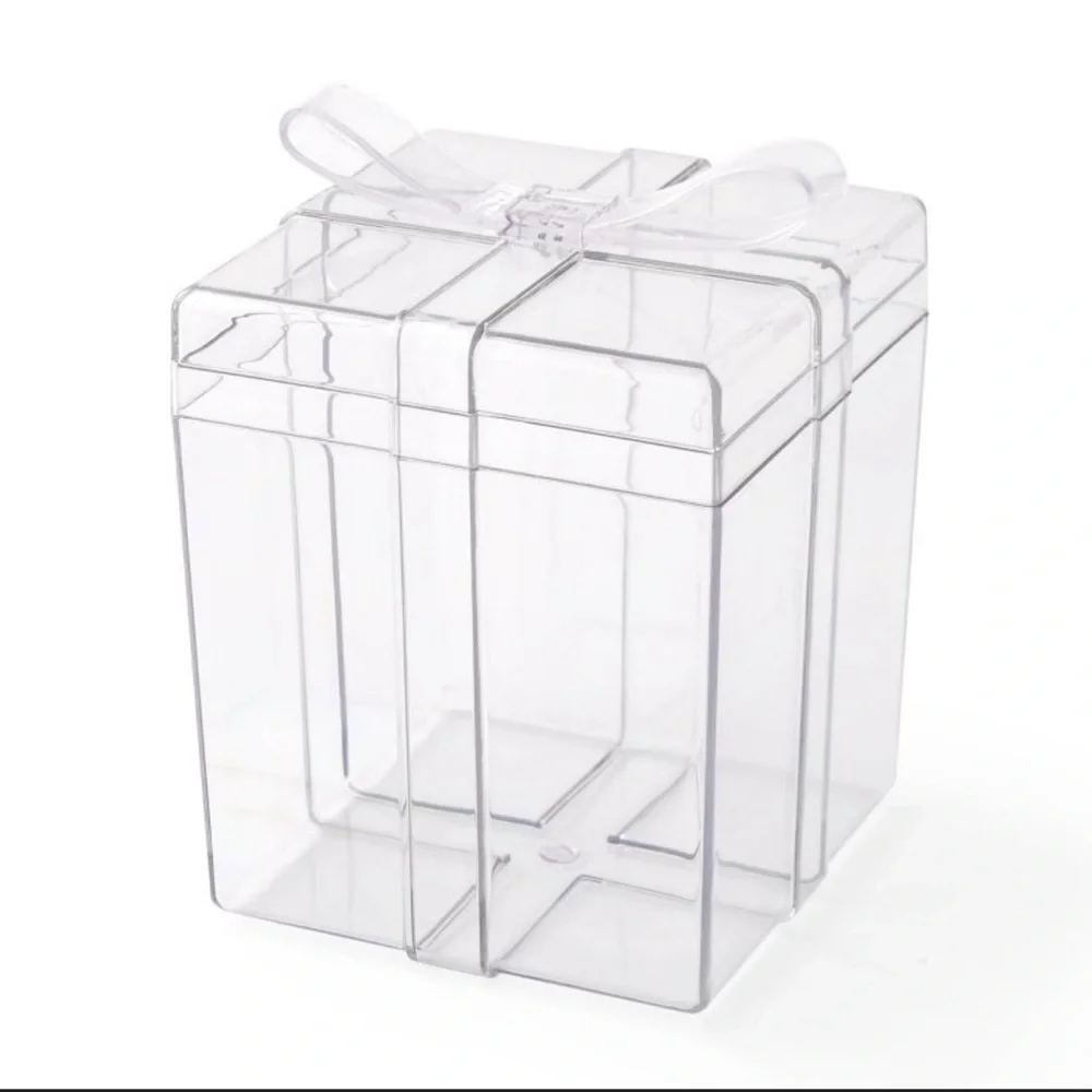 CLEAR ACRYLIC BOW GIFT BOX
